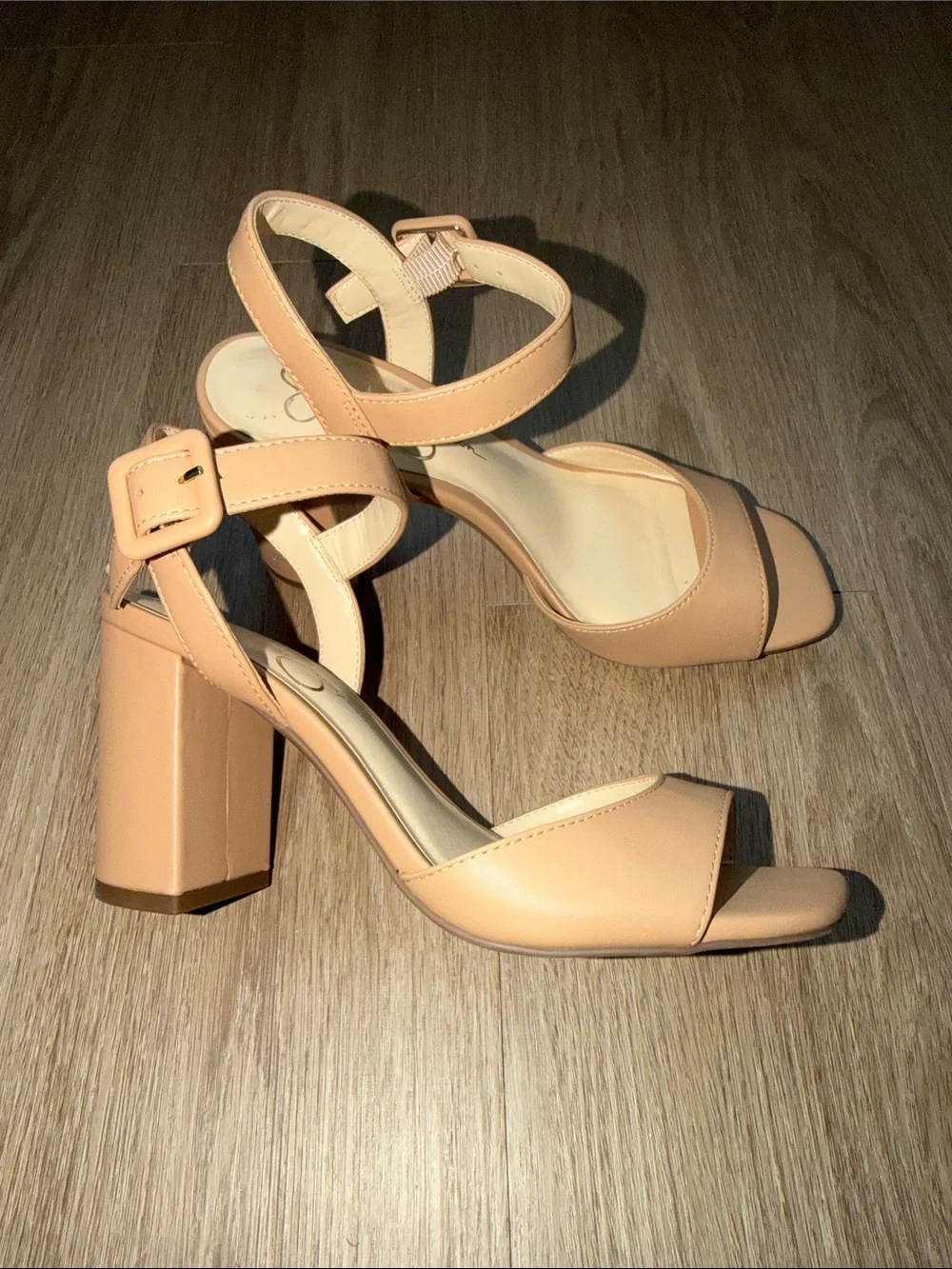 Jessica Simpson Beige Block Heel Sandals